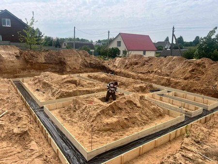 Строительство ленточного фундамента