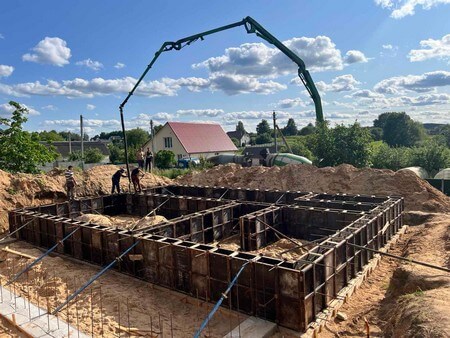 Строительство ленточного фундамента