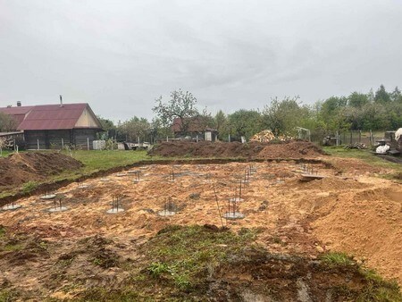 Строительство свайно-ростверкового фундамента