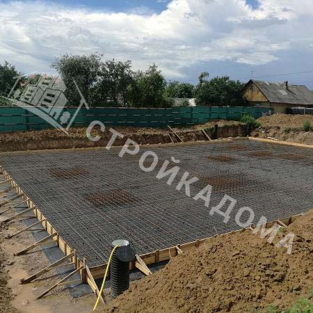 Строительство плитного фундамента для дома